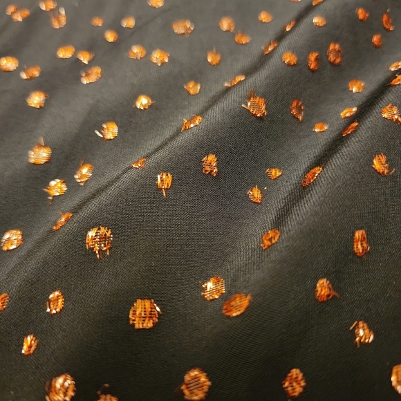 Madewell Black Cape Sleeve Metallic Dots Faux Wrap Cocktail Mini Dress Size 2 - Picture 13 of 14